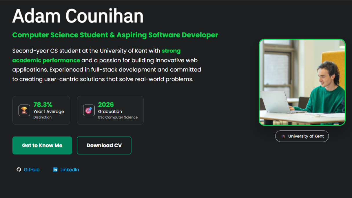 Portfolio Website screenshot